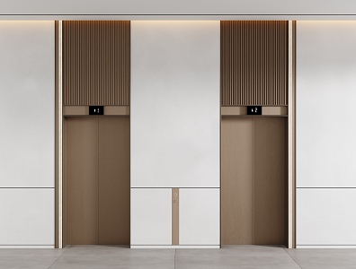 Elevator hall elevator aisle 3d model