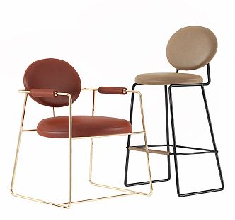 Modern Baxter Bar Chair 3d model