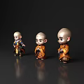 Monk Cartoon Monk Character Little Monk Dazen Monk Yishuge Little Boy 3d model