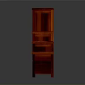 Mahogany Wood Furniture Set With Tall Cabinet Low Drawer Units And Glass Doors