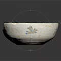 Decorative Ceramic Bowl With Blue And White Vine Flower Patterns For Furniture Decoration
