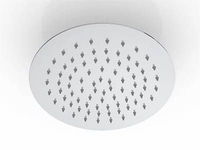 Sleek Modern Round Chrome Shower Head With Multiple Water Nozzles And Elegant Design 3d model