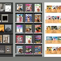 Books And Magazines Display On Shelves With Colorful Covers And Various Titles