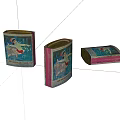 Vintage Metal Storage Boxes With Colorful Illustrations And Retro Designs