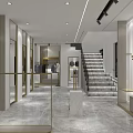 Elegant Clothing Store Interior With Mannequins Garment Racks And Display Counters