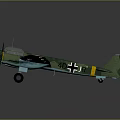 Vintage WWII German Military Aircraft Model With Green Camouflage And Black Cross