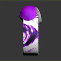 Modern Purple Furniture Design With Unique Hat Shaped Top And Circular Base