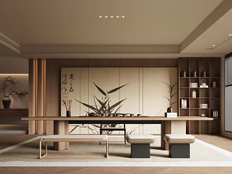New Chinese Style Song Style Tea Room Study 3d model