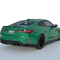 Green BMW M4 Coupe With Sporty Design And Black Alloy Wheels