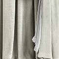 Elegant Sheer And Textured Window Curtains With Neutral Color Tiebacks Design