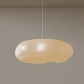 Modern Beige Pendant Light With Soft Rounded Design For Interior Decoration 3d model