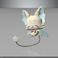 Adorable 3D Fantasy Creature With Big Ears Blue Wings And Star Accessory