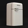 SMEG Vintage White Double Door Refrigerator With Classic Design And Smooth Exterior Surface