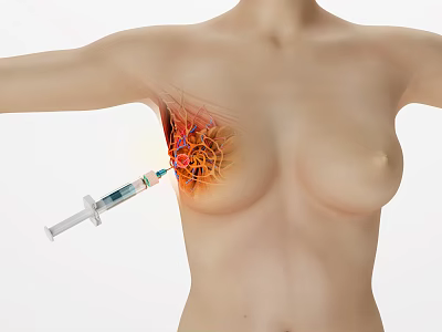 modern human breast lesions 3d model