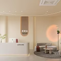 Cozy Modern Beauty Salon Interior Design With Sofas Tables Shelves And Plants Windows