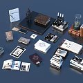Vintage And Modern Books Magazines Collection With Various Designs And Decorative Items
