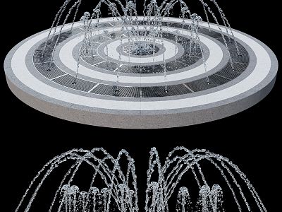 modern fountain 3d model