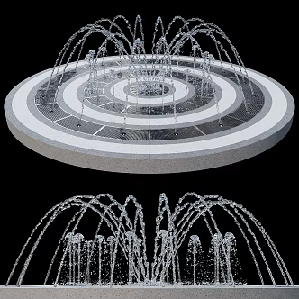 modern fountain 3d model
