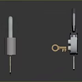 Hardware Tools Collection Featuring Various Metal Locks With Assorted Designs And Shapes 3d model