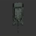 Armored Military Tank With Camouflage Paint Main Cannon Turret And Tracks
