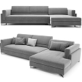 Casual Sofa Combination Casual Sofa Living Room Sofa Multi-Person Sofa Pillow Pillow Home Furniture Simple 3d model