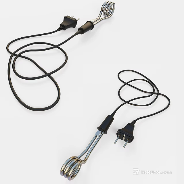 Household Electric Heating Rod With Power Cord And Plug For Daily Use 3d model 
