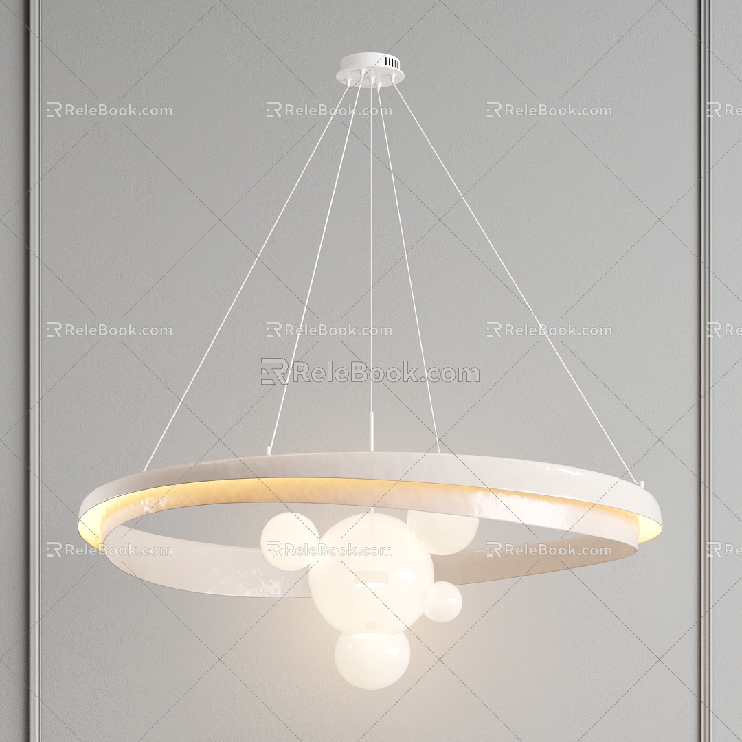 Chandelier Ring Chandelier Art Chandelier Double Layer Chandelier Decorative Chandelier Modern Chandelier 3d model