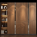 Light Luxury Bookcase Locker 3d model