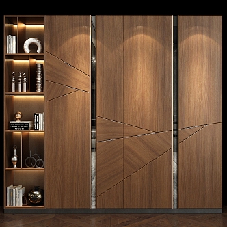 Light Luxury Bookcase Locker 3d model