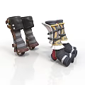 Different Styles Lifestyle Products Decorative Leg Guards With Black Gold Accents