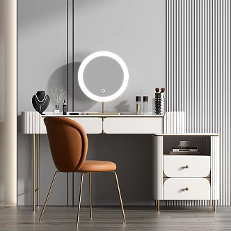 Light Luxury Dressing Table 3d model