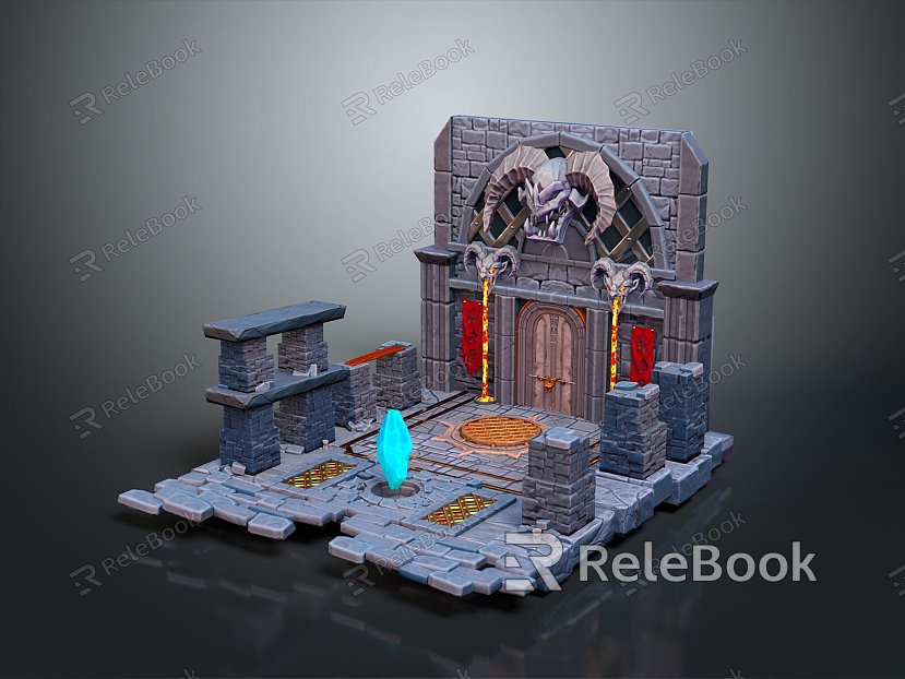 Altar Altar Temple Shrine Hero Altar Cartoon Building Outdoor Items Realistic model