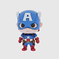 Captain America Doll Featuring Blue Helmet White A Symbol Red Uniform And Big Eyes