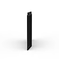 Decorative Black Three Panel Room Divider With Chinese Geometric Cutout Patterns