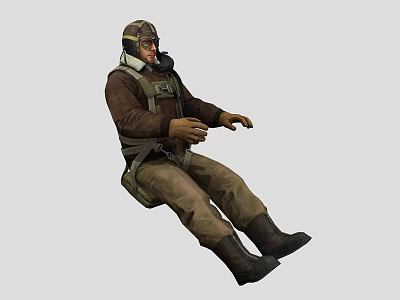 Sitting Pilot 2 3d model Sitting Pilot 2 3d model