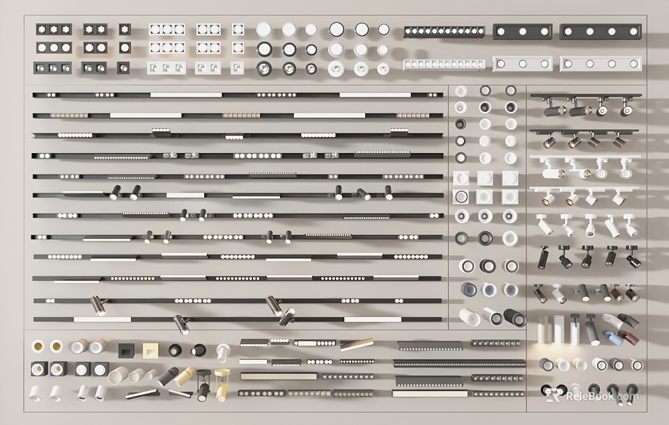 Modern Lighting Fixtures Combination With Pendant Wall And Table Lamps For Home Decor 3d model 