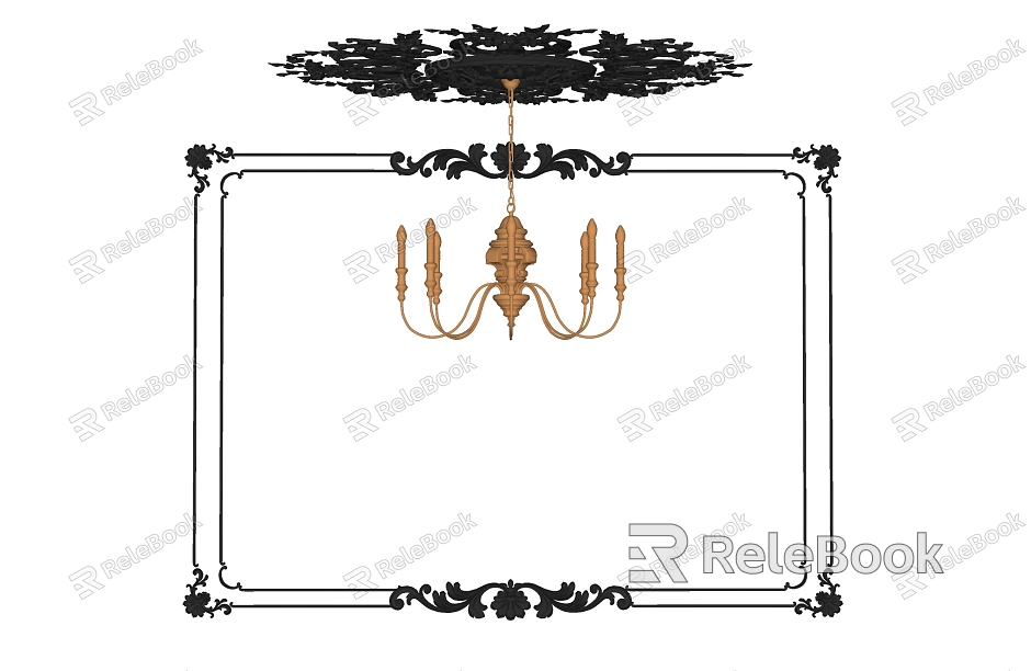 European-style gypsum line corner line model