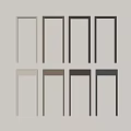Multiple Modern Door Frame Designs In Different Colors And Styles 3d model