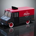 Red and Black Stirling Food Truck Mobile Catering Vehicle With Logo