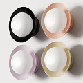 Modern Round Design Wall Lamps in Black Pink Purple Beige for Home Interior Decor