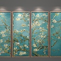 New Chinese Style Decorative Hanging Painting 3d model