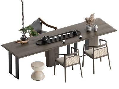 New Chinese Tea Table Tea Table and Chair 3d model