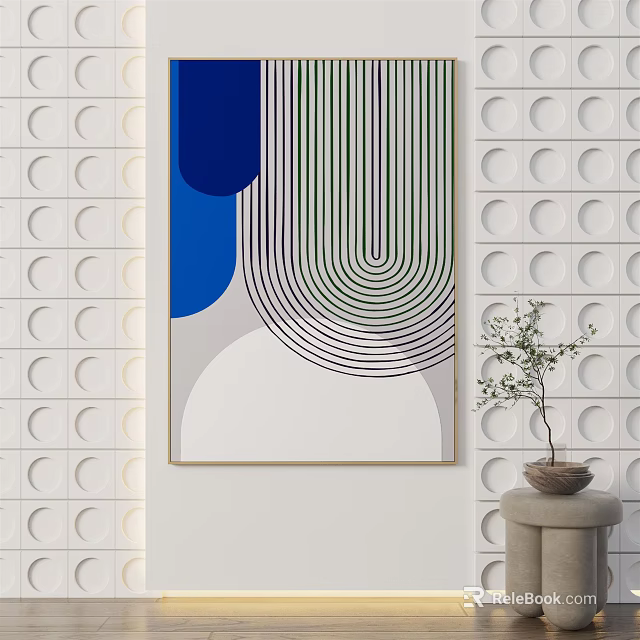 Modern Open Concept Kitchen Interior With Island Counter And Appliances 3d model