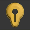 Yellow Teardrop Shaped Daily Use Item With Hanging Hole For Home