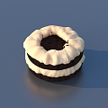 cake dessert food chocolate cake 3d model