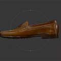 Elegant Brown Leather Loafers With Classic Stitched Details And Durable Sole