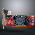 ASUS Red Graphics Card With Cooling Fan And Computer Ports For Desktop Use 3d model