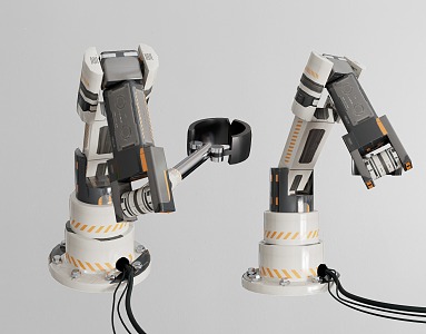 modern mechanical arm 3d model