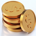 Gold Coins 3d model