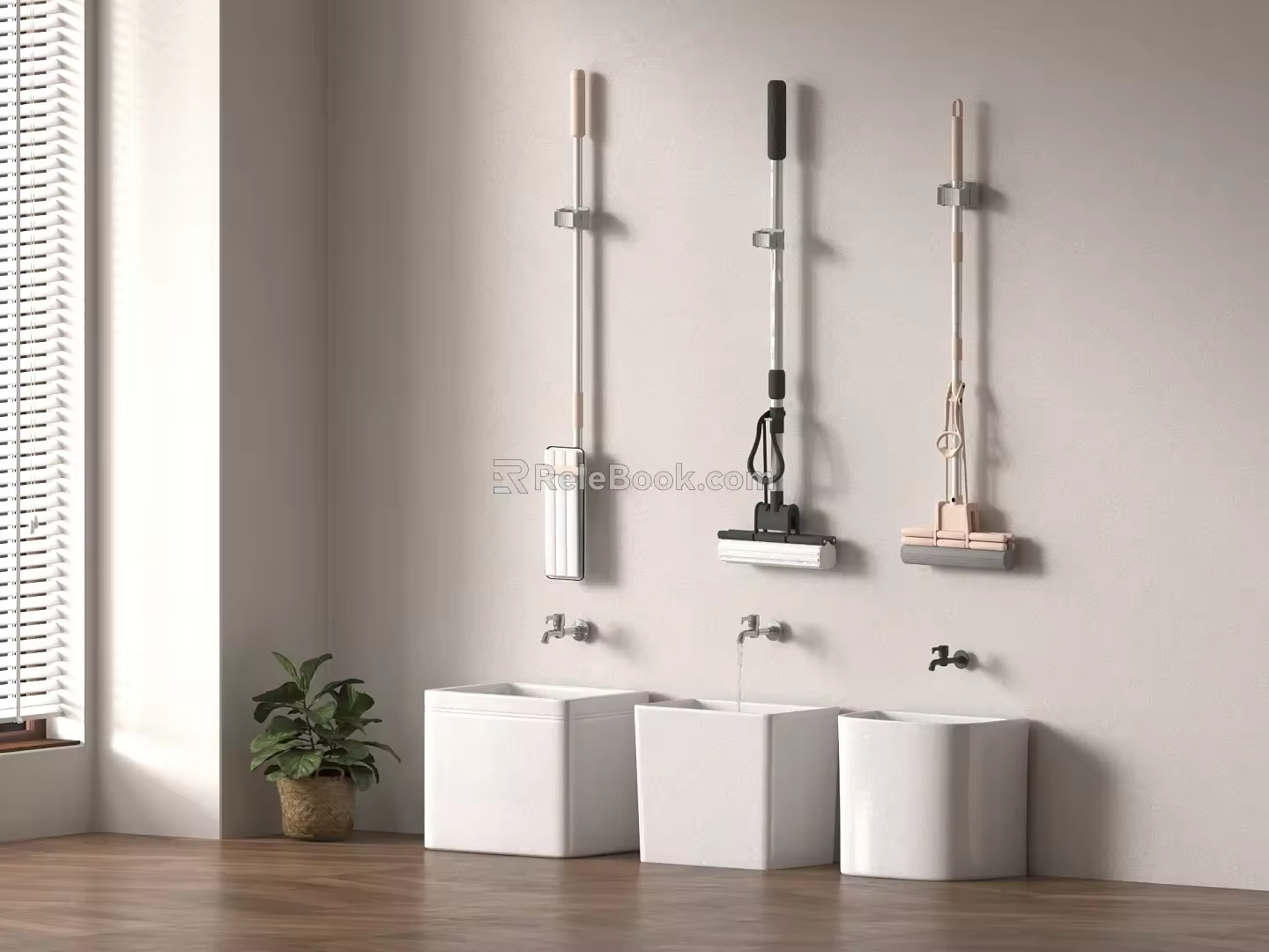 Mop pool mop pool mop pool electric towel rack mop pool 3d model